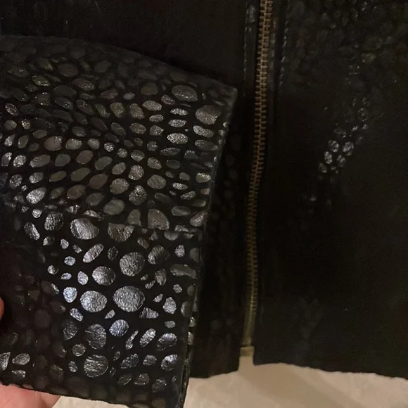 Steve Madden leopard printed genuine leather jacket - Picture 6 of 7